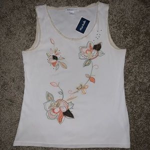 Style&Co Floral Embroidered Tank